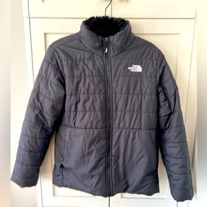 Northface Reversible Mossbud Black Jacket - Size 10 - 12 Youth